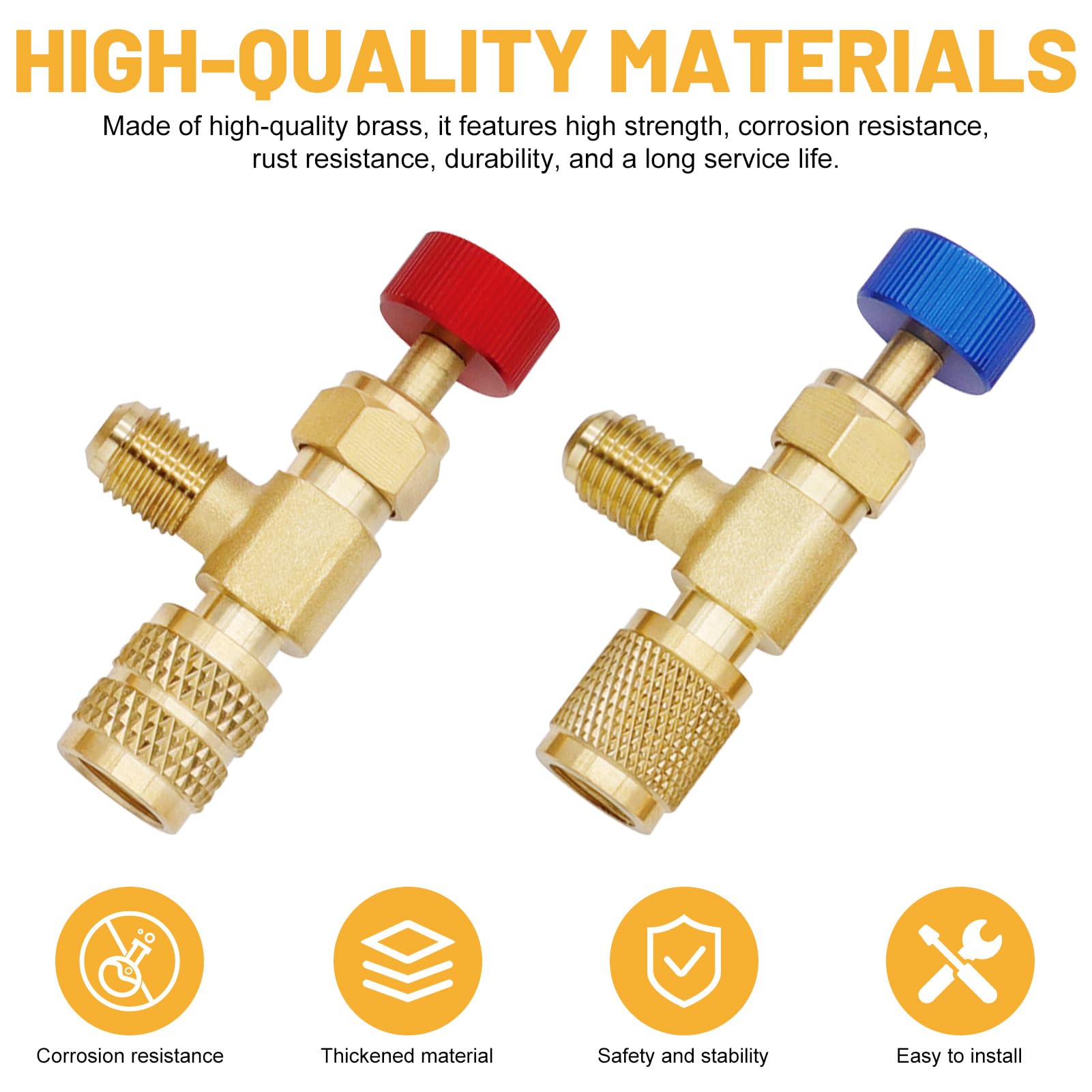 Klimaanlagen-Sicherheitsventil Aus Messing – 1/4-5/16 Zoll, Kältemittel-Regelventil Für Autoklima