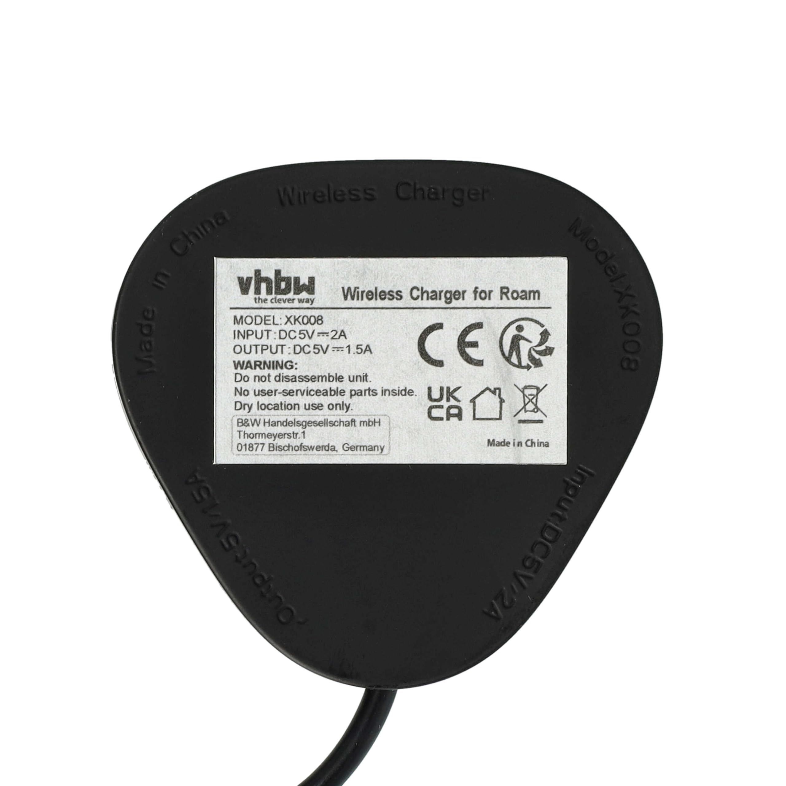 vhbw stazione di ricarica compatibile con Sono Roam 2 altoparlanti - Cavo di ricarica 145 cm nero