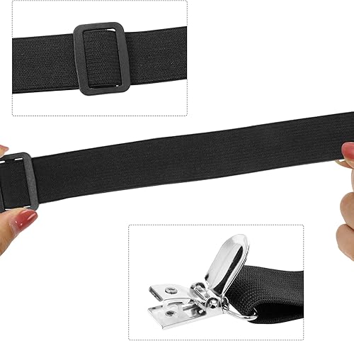 Miniatura 3 de Mini Skater Paquete de 8 tirantes para sábanas ajustables y resistentes, correas de soporte para sábanas largas para camas de tamaño individual,