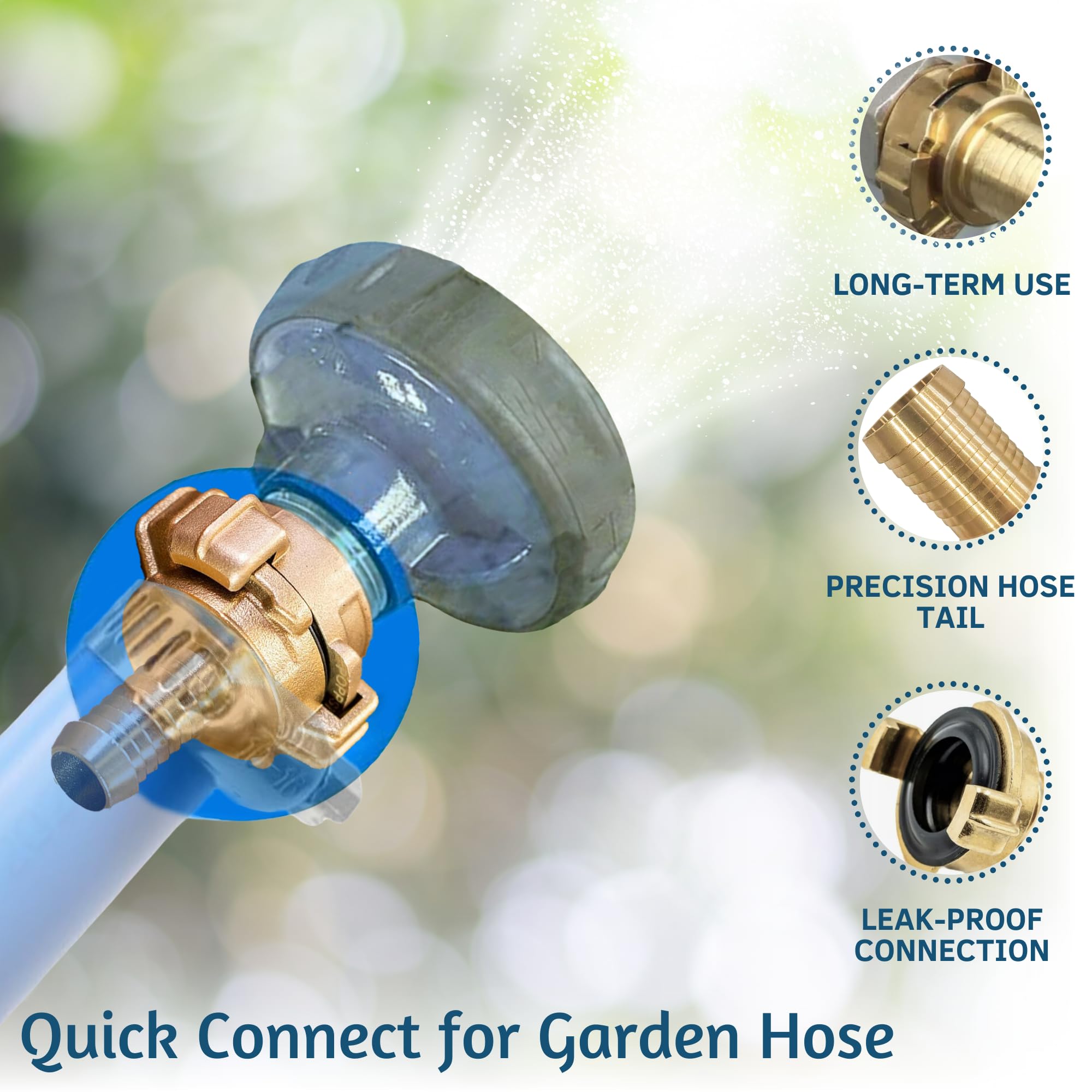 PipeSan Geka-System Brass Quick Coupling 1 1/4" (DN32) - Female BSP Thread, Gold, 1 1/4″ - Quick Coupling (DN32) - Image 4