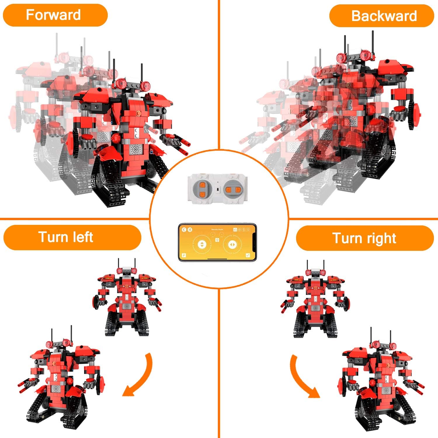 STEM Building Block Toy RC Robot for Kids, aukfa App Controlled & Remote Control Robotic Toy for Boys and Girls, Engineering Educational Build Kit,  Early Learning Birthday Gift for 8 Years and Up : Toys & Games