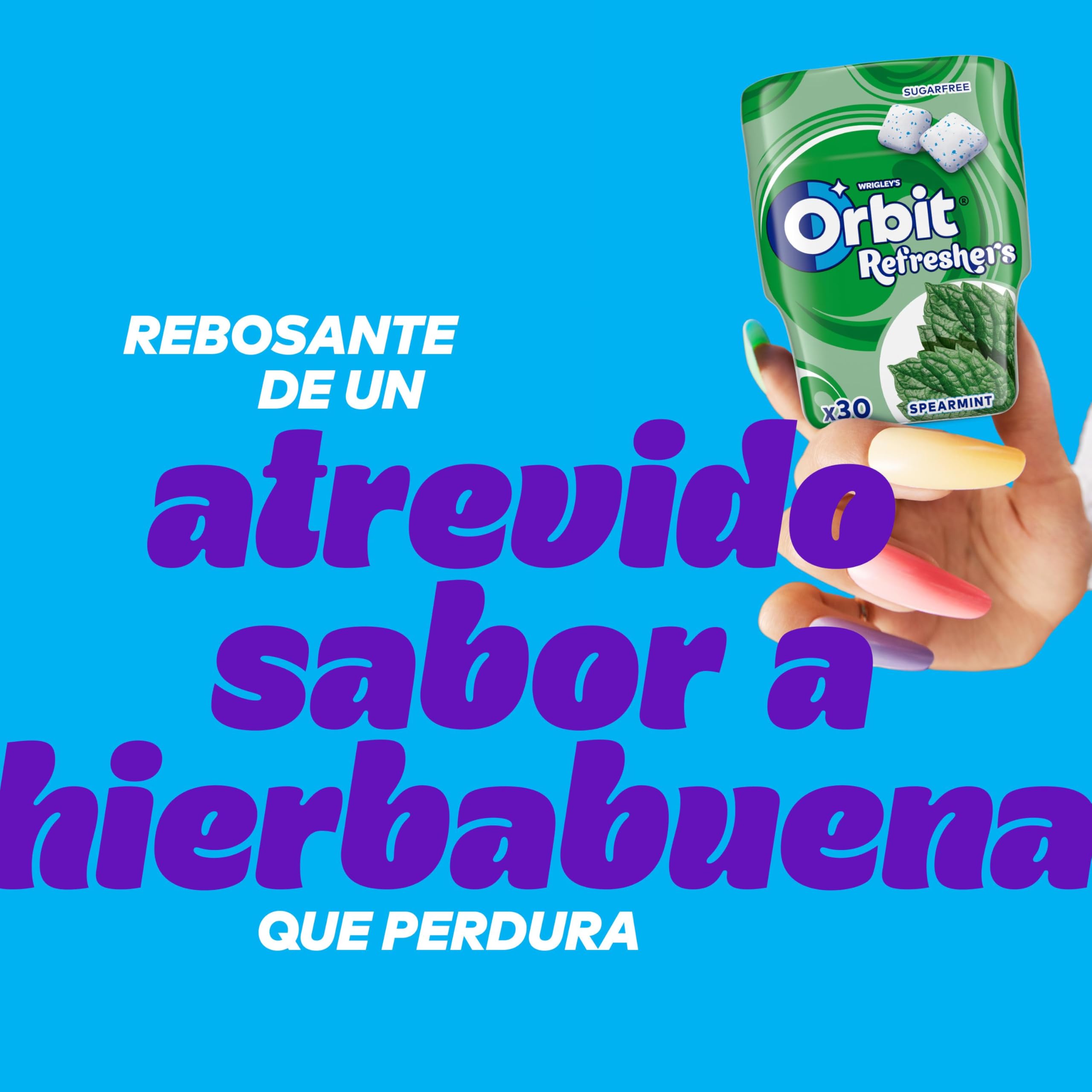 Orbit Refreshers Chicles Sin Azúcar Hierbabuena 6 x 30