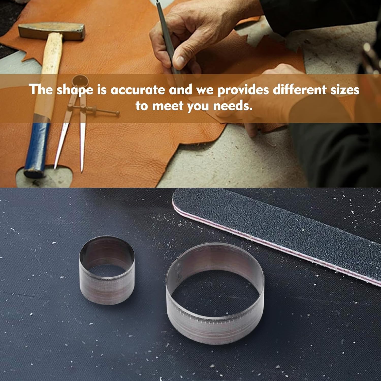 Set Fustelle buchi rotondi per cuoio Pelle e materiale morbido 12 pezzi Punzoni forati in acciaio di alta qualità da 3mm a 19mm