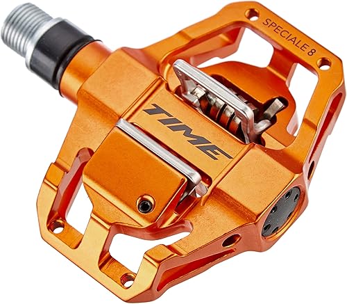Miniatura 2 de TIME Speciale 8  Clipless Bike Pedals  Aluminum Pedal Body  Dual Sided Clipless  Mountain MTB  Black or Orange, Pair