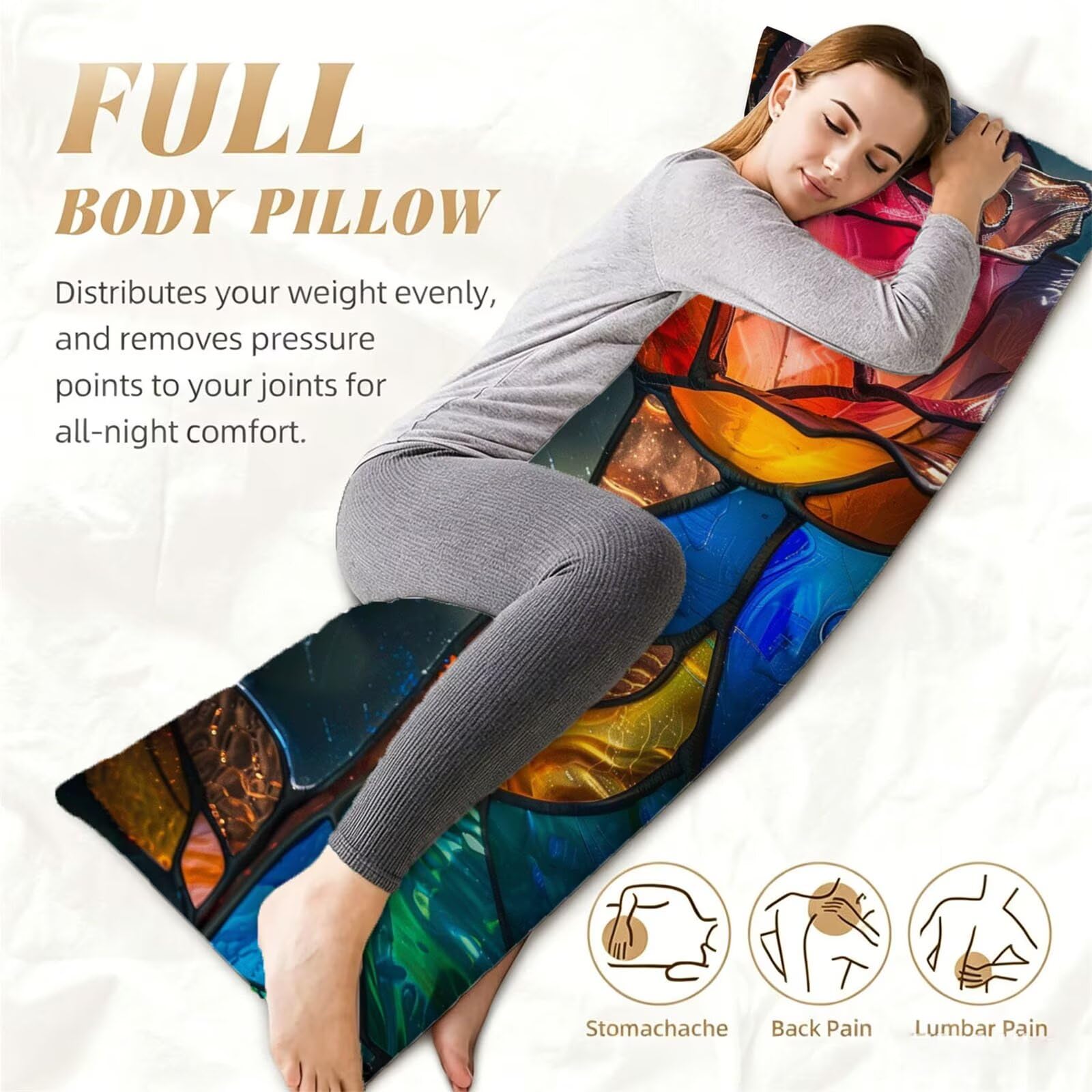 Funda de Almohada 60 x 180 cm Rosa Protector Almohada 180 cm con Cremallera Invisible, Lino Durable y Transpirable Pillow Case Largas Flor Impresión a Doble Cara para Cama, Sofá y Dormitorio dg-463