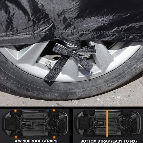 Miniatura 6 de Car Cover Compatible with Dacia Sandero Sandero Stepway Outdoor Full Car Cover Breathable and Dustproof Windproof Car Cover for Automobiles All