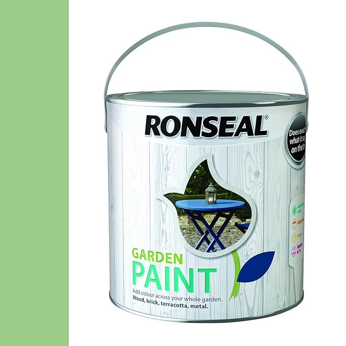 Ronseal RSLGPSG25L GPSG25L Garden Paint Sapling Green 2.5 Litre