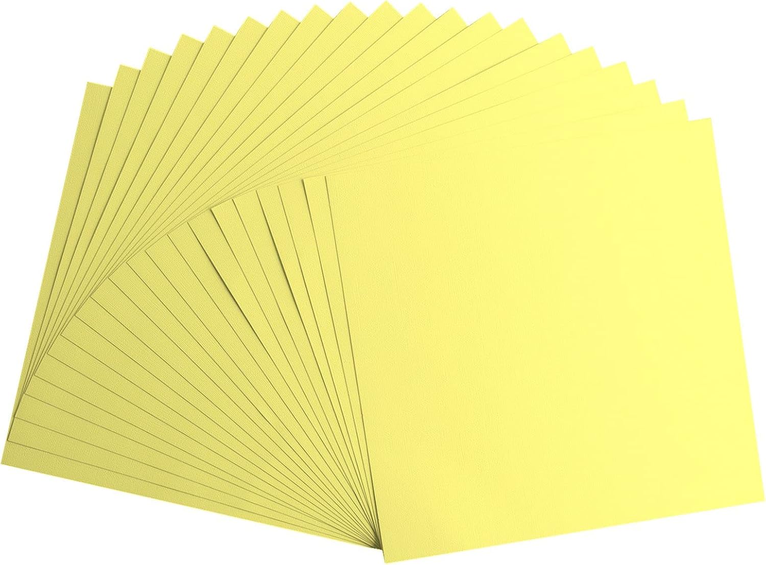 Vaessen-Creative Florence Textured Cardstock, Crocus Yellow, 216 Grams, 12x12 inches, 20 Sheets, for Scrapbooking, Card Making, Die Cutting and Other Paper Crafts, 30.5x30.5cm