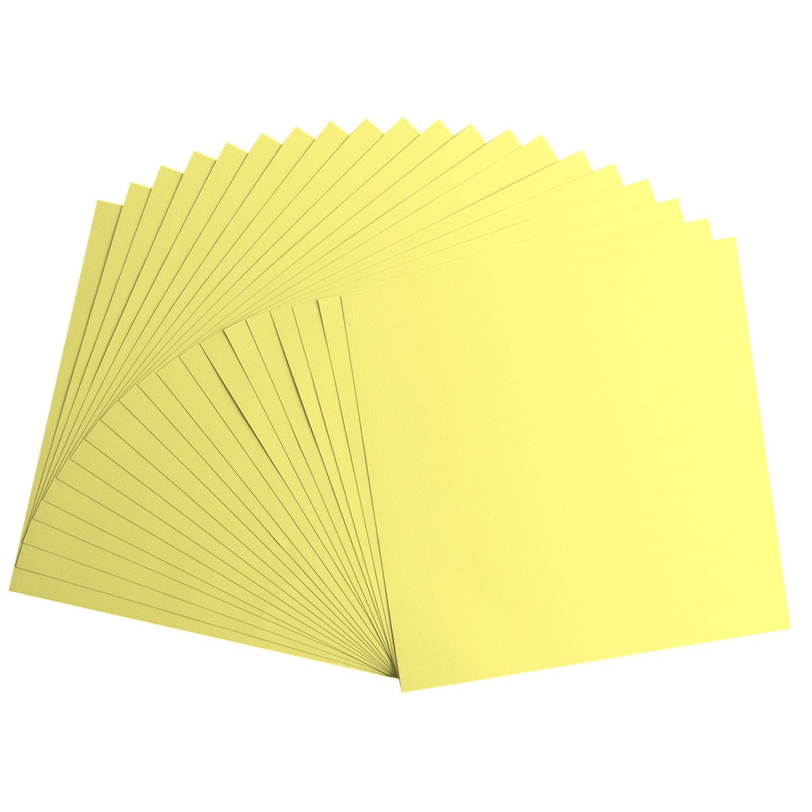Vaessen Creative Florence Cardstock Papier 216g/m² - 20 Blatt 30,5x30,5cm Gelb