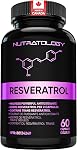 Nutratology® Resveratrol Supplement | Canadian-Made | 600 mg per 2 Capsules | Antioxidant Support | Trans-Resveratrol | 60 Capsules