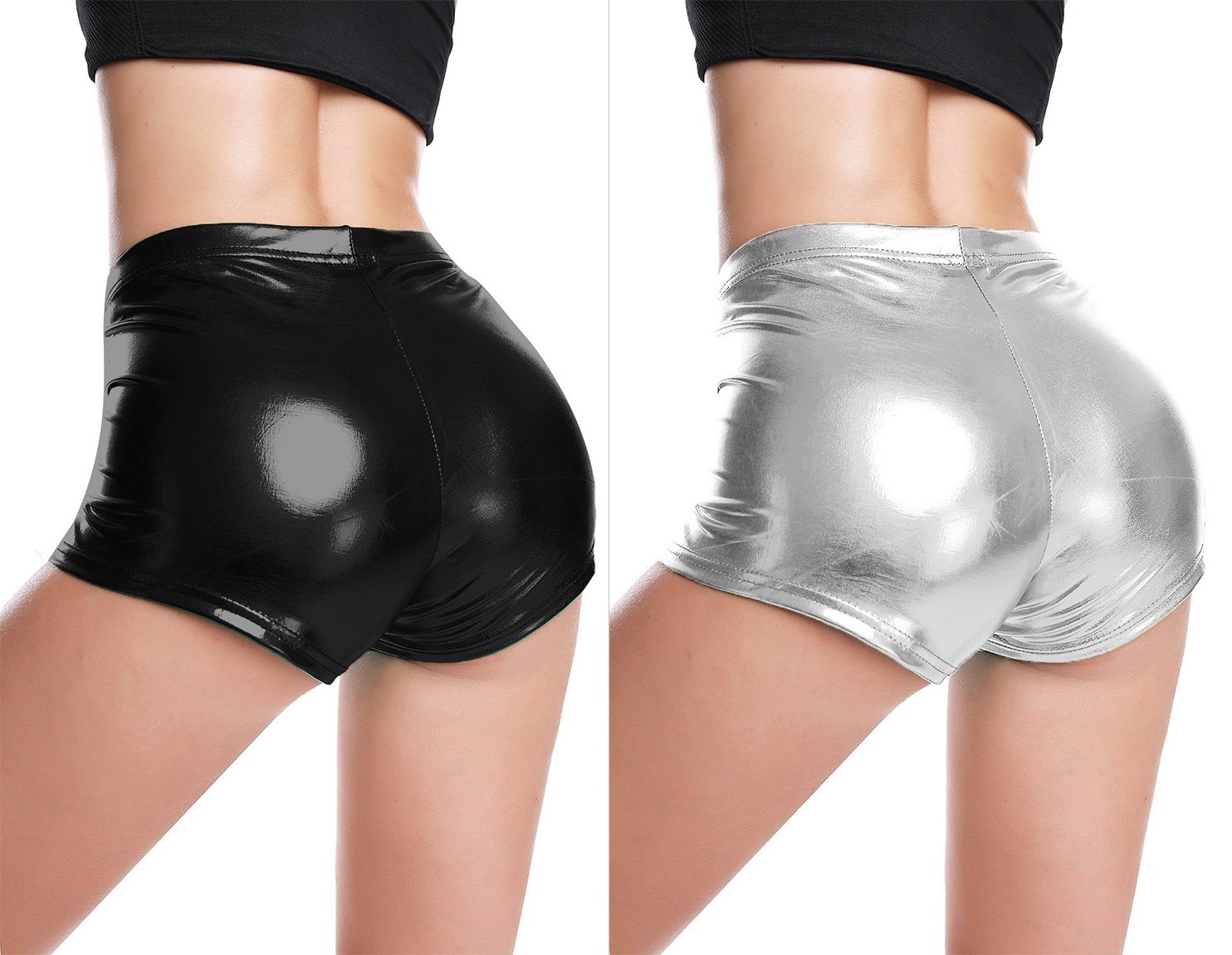 Metallic Rave Booty Dance Shorts