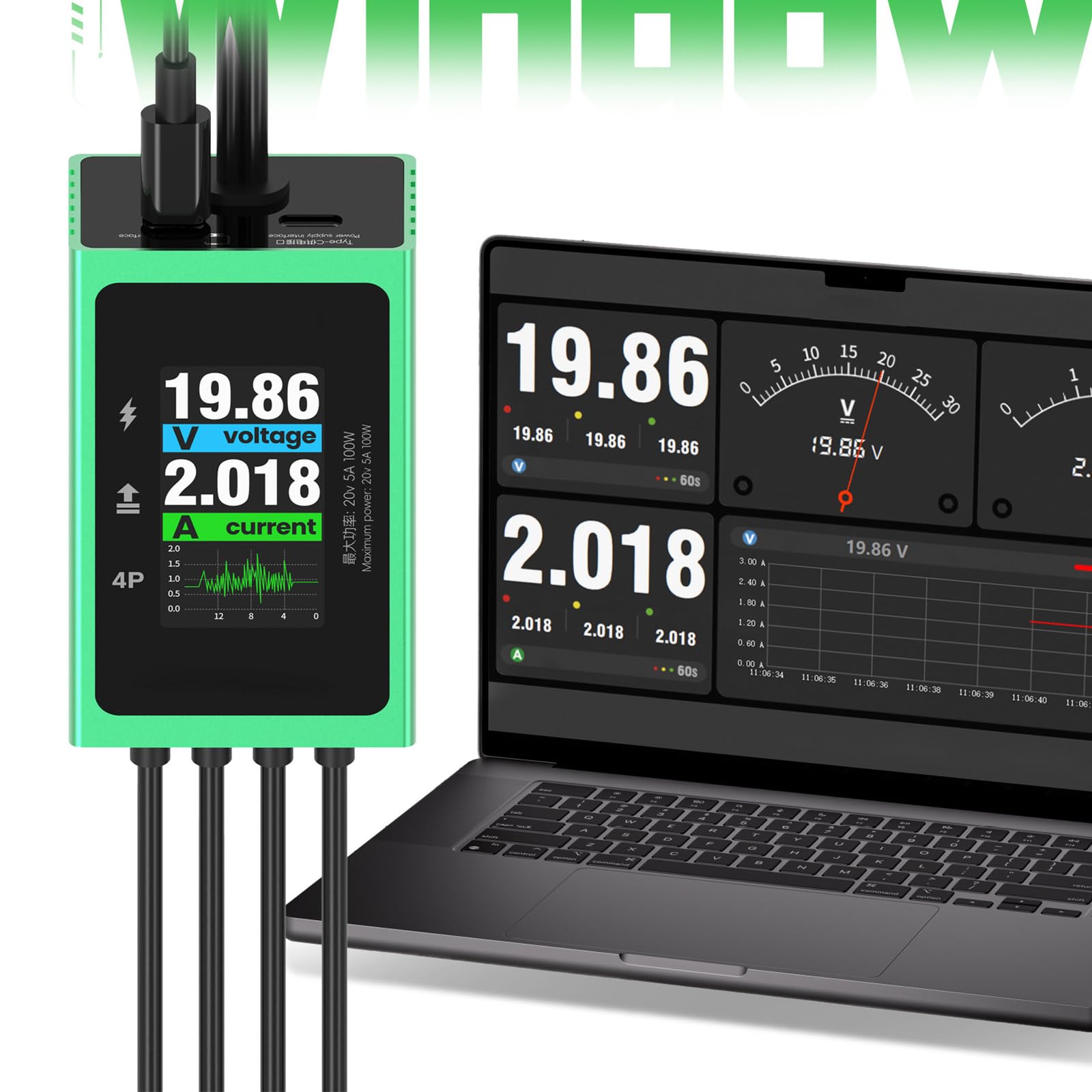 Cable de alimentación de 100 W para reparación de portátiles con 10 adaptadores, adecuado para varios modelos y fuente de alimentación para portátil con visualización en tiempo real