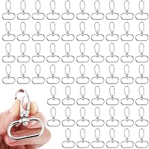 60 Pcs 1 Inch Swivel Lobster Claw Clasps for Keychains, Heavy Duty Zinc Alloy Lanyard Clip with Secure Lock, 360 Rotating Swivel Hooks for Purses, Bags, DIY Crafts and Pet Accessories