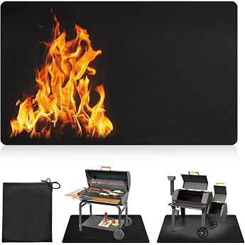 Feuerfeste Unterlage 122x180 cm Faltbare Feuerschutzmatte Grill Grillunterlage Bodenschutzmatte 3 Schicht Feuerschutzmatte Grillmatte Bodenschutz f r BBQ Grills Boden Rasen Camping