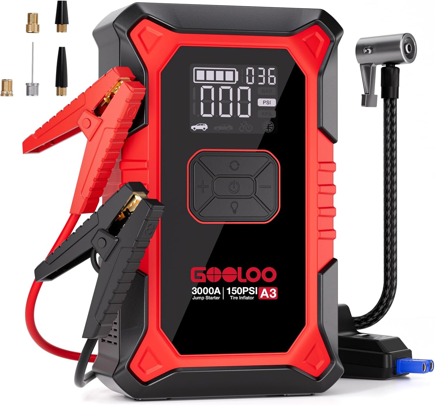 GOOLOO A3 Jump Starter with Air Compressor