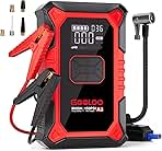 GOOLOO A3 Jump Starter with Air Compressor, 3000A Portable Car Battery Booster (9.0 Gas/6.5L Diesel) with 150PSI Auto-Shutoff Tire Inflator, 12V Supersafe Lithium Jump Box Car Battery Jumper Starter