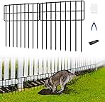 30 Panels No Dig Fence, Animal Barrier Fence, 13in(H) x 30ft(L) Fence Barrier for Bottom, Rabbit Fencing for Garden, Dog Fences Barrier, Rustproof Metal Fences Border for Outdoor