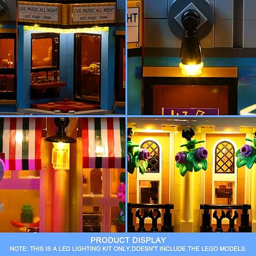 Miniatura 3 de VONADO Kit de luz LED compatible con Lego Jazz Club 10312, iluminación de bricolaje compatible con Jazz Club Lego 10312 (sin modelo, solo luz)