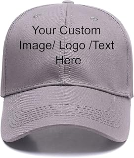 Custom Baseball Cap with Your Text,Personalized Adjustable Trucker Caps Casual Sun Peak Hat for Gifts