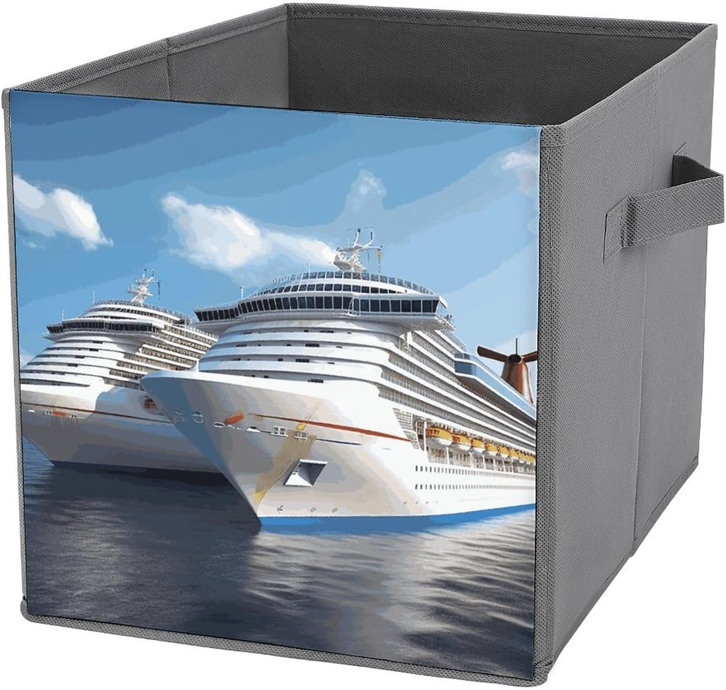 Folding Storage Bins Oxford Fabric Clothes Storage Boxes with Handles | Cruise Ship Cube Organizer, Easy to Store, Multi Functional Cube Storage Organizer for Office Bedroom