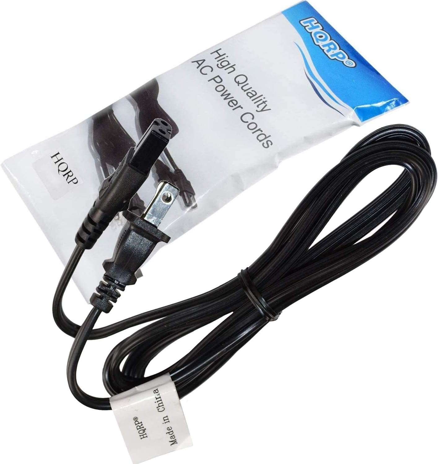 HQRPAC Power Cord for Husqvarna Viking Sewing Machine Mains Cable + HQRP Coaster