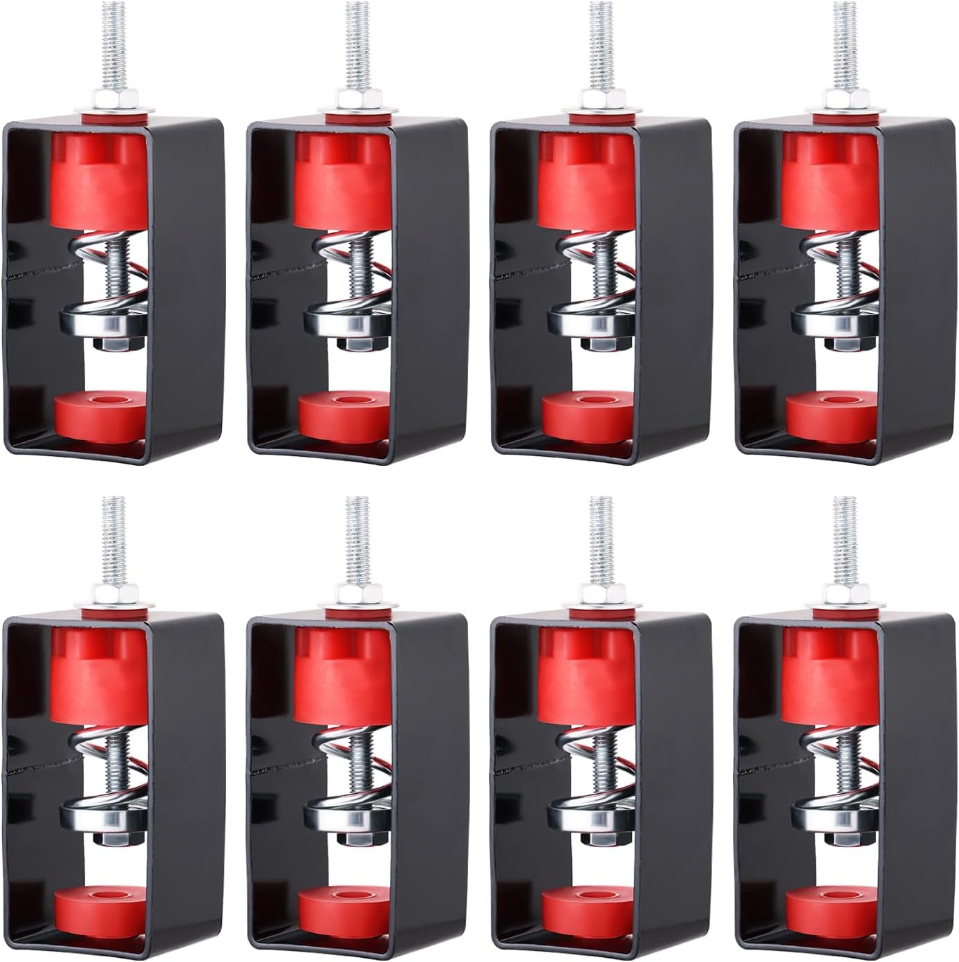 NYXOVA 8 Pack Ceiling Spring Vibration Isolator Hangers, 110 lb Capacity Anti Vibration Mounts with 1.2" Deflection, Shock Absorber Suspension for A/C Air Handler, Home Theater, Studio