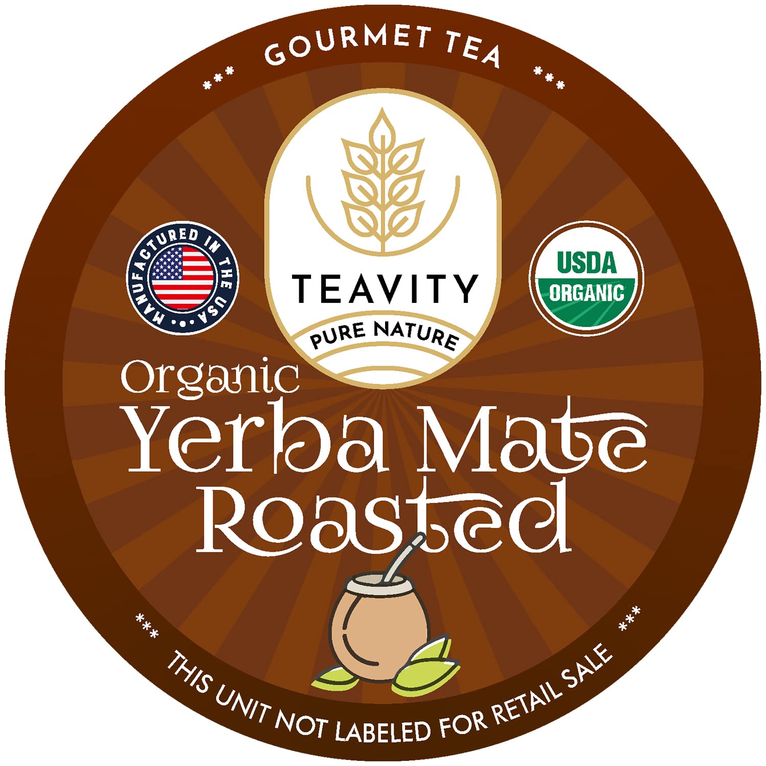 TEAVITY Organic Roasted Yerba Mate 