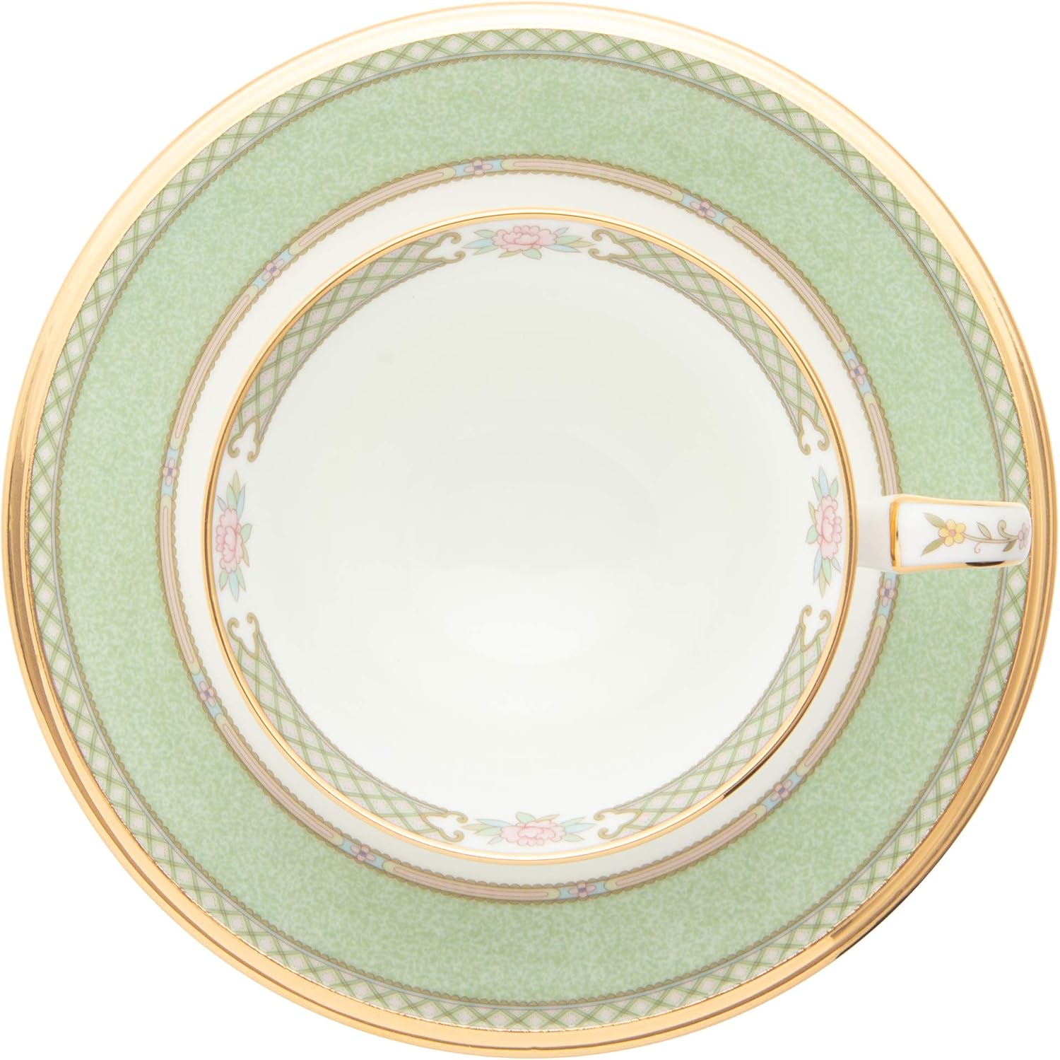 Noritake American Cup & Saucer 220cc Yoshino Green Bone China Y59589/9983