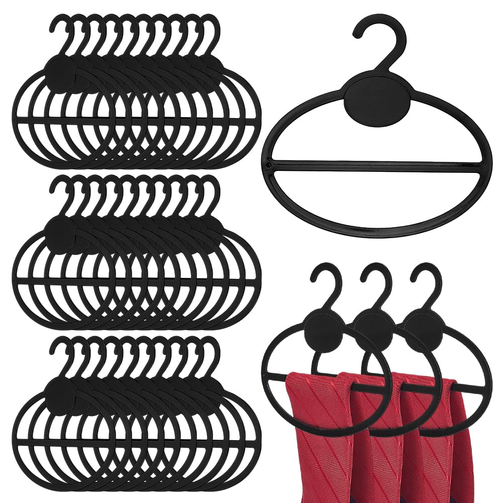 GOMAKERER 100 Pcs Scarf Hanger, 5.35 x 5.35 Inch Plastic Scarf Organizer Tea Towel Display Hooks for Scarf Tights Leggings Sock Boutiques Shops Retail Display