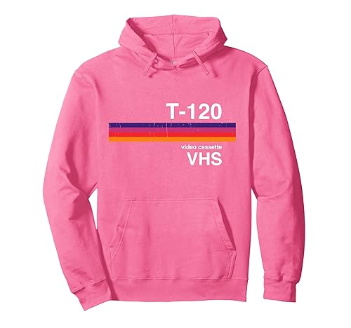 Retro VHS Tape Graphics 80s 90s Nostalgia Costume Pullover Hoodie