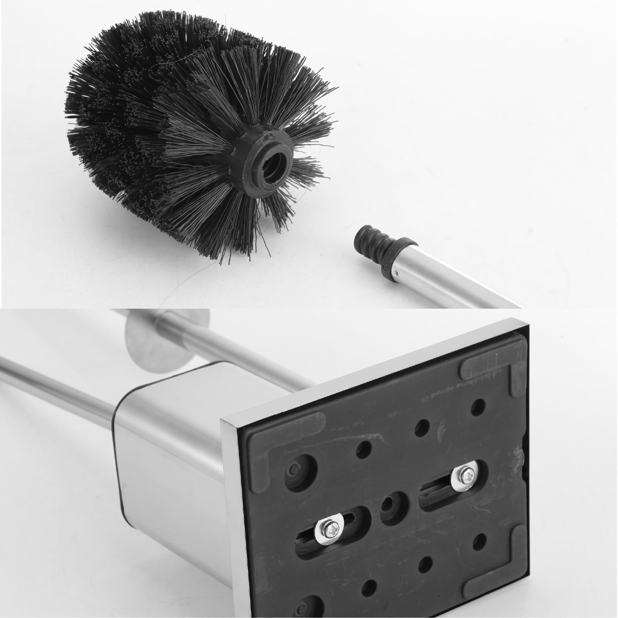 IlGruppone Accessori Bagno da Terra in Acciaio Inox – Piantana Porta Rotolo Carta Igienica con Scopino Water/Porta Salviette Multibraccio - Modello Enea