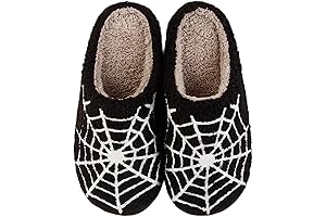 Spiderman Slippers Adult Sizes - Pumpkin Lanterns Slippers with Plush Bowknot
