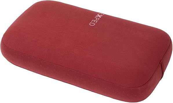 Exped Mega Pillow - Lightweight Inflatable Camping Pillow with Washable Cover & Adjustable Comfort for Neck Support in Backpacking & Van Adventures (52 x 32 x 12cm), Burgundy