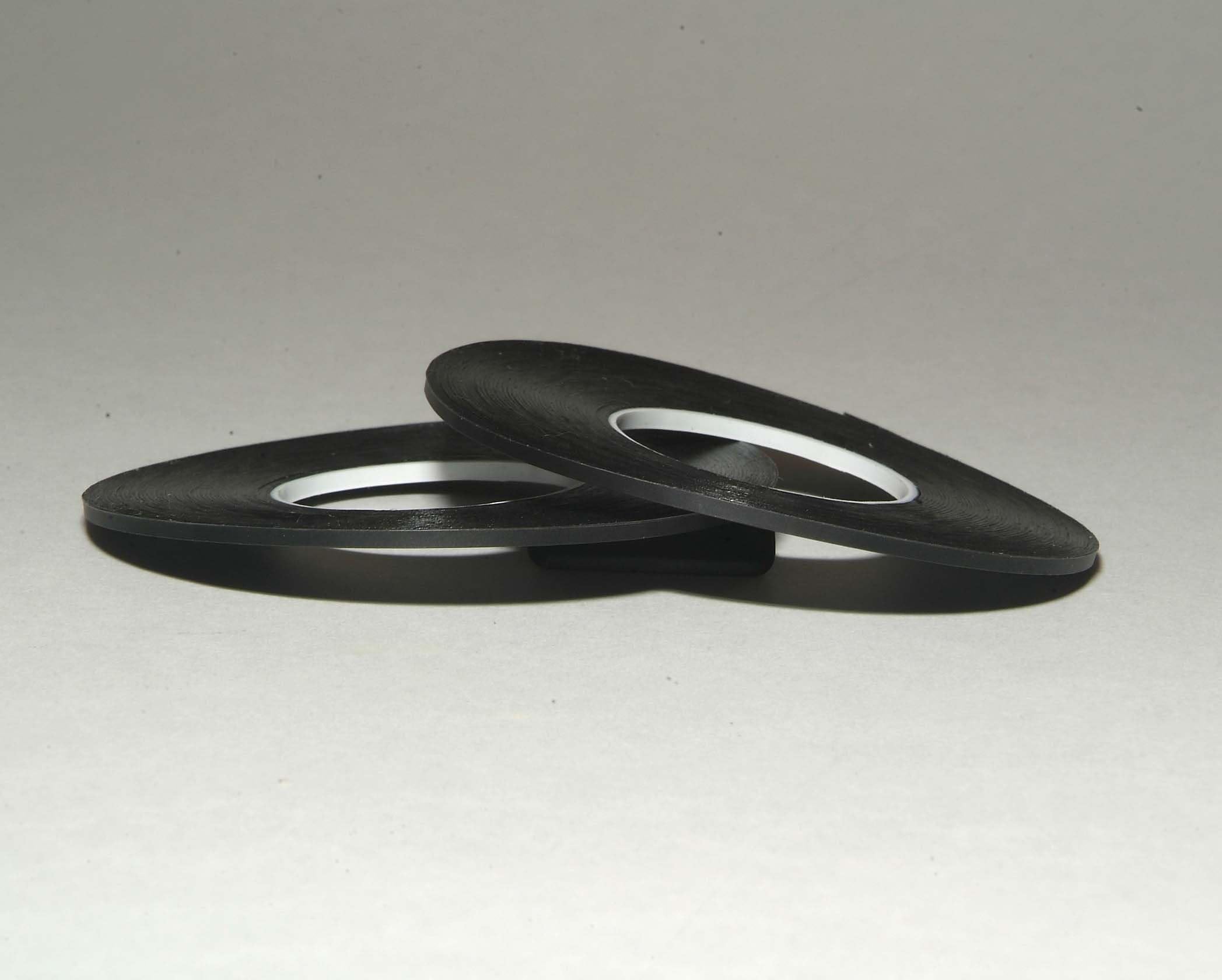 Tape Black Matte 1/32 inch 0.79 mm 2 Pack Black Matte Chart Tape/Whiteboard Gridding Tape/Artist Tape/Model Hobby Tape/Dry Eraser Board Tape