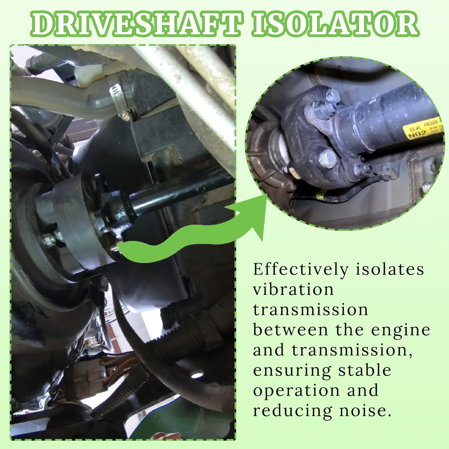 Driveshaft Isolator AM101286 Compatible with John Deere 322 330 332 1420 1435 1445 Garden Tractor F912 F915 F925 F932 F935 Front Mower Replacement Parts Models 030000 Serials Not Fit 030001 Higher