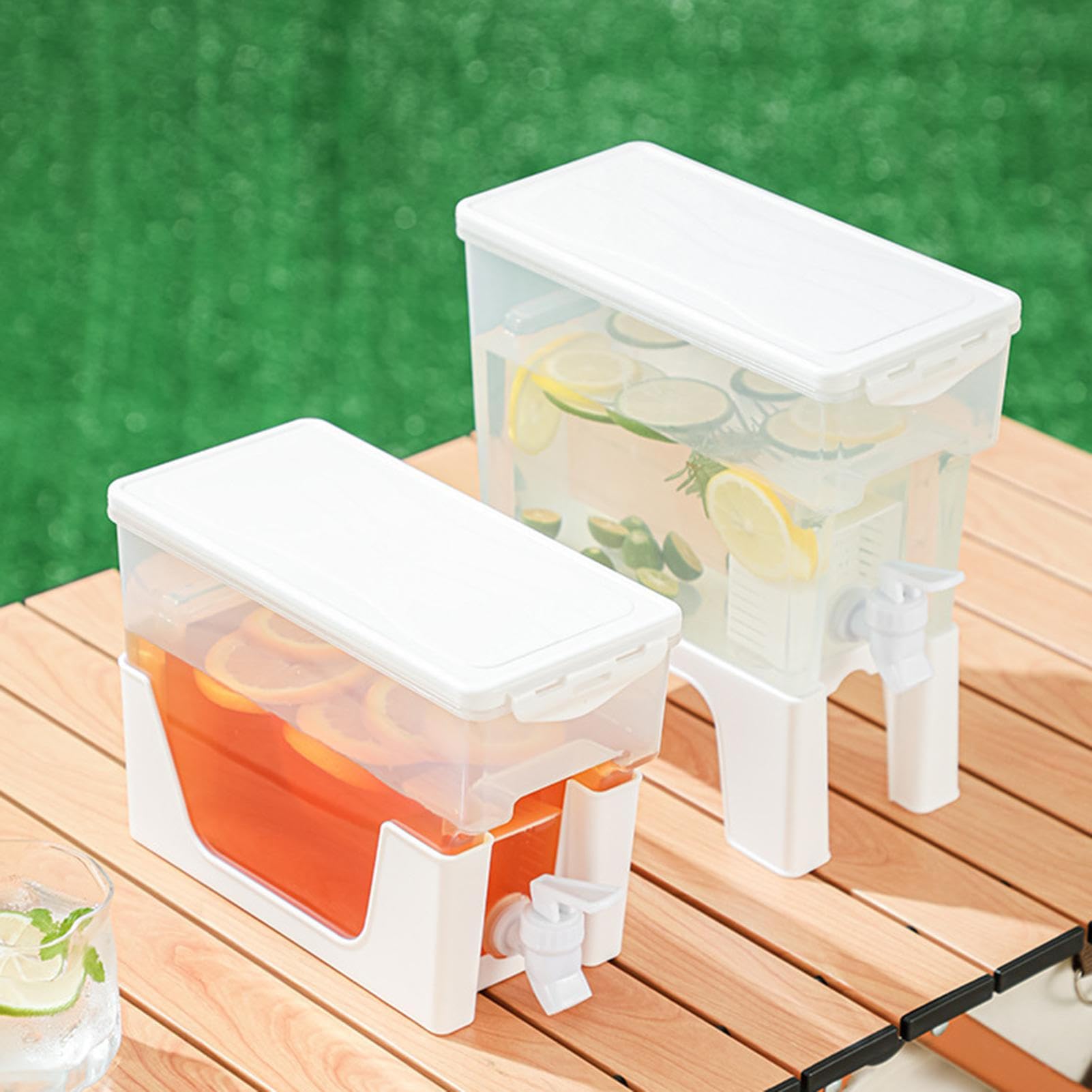 Distributeur De Boissons 3.5 L Avec Support Amovible, Bouteille En Plastique Réutilisable, Grande Carafe À Eau Pour Plages Camping