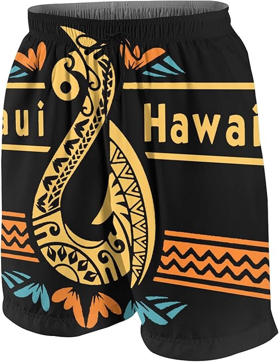 Maui Hawaiian Islands Beach Shorts Teen Summer Bathing