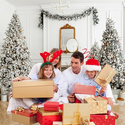 Miniatura 3 de AIIKES Telón de fondo de fotografía de Navidad de 10 x 10 pies, telón de fondo de chimenea de Navidad, tema blanco para interiores, árbol de