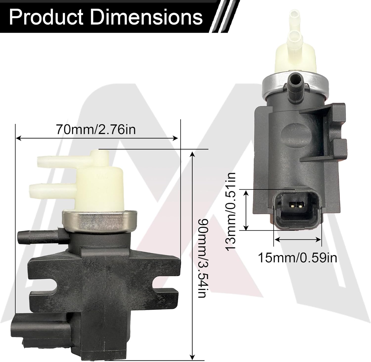 974481511 Turbo Boost Pressure Sensor Solenoid Valve Compatible with - Compatible with Ford B-Max, C-Max, Focus, Fiesta 1.0L EcoBoost Models 2012-2017#CM5G9F490AA 8029744