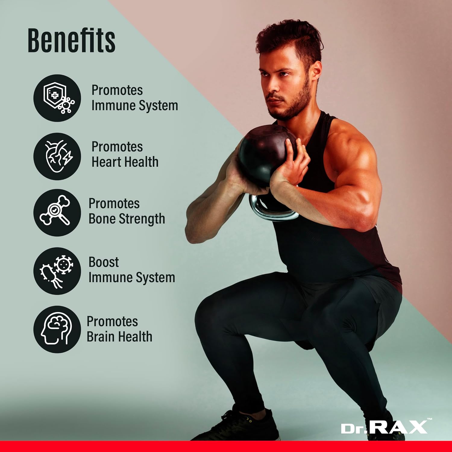 Dr. for men Rax Multivitamin - Daily Nutrition with essential vitamins, minerals and antioxidants. Increases energy, immunity and vitality. 60 bullets Dr. for men Rax Multivitamin - Daily Nutrition with essential vitamins, minerals and antioxidants. Increases energy, immunity and vitality. 60 bullets