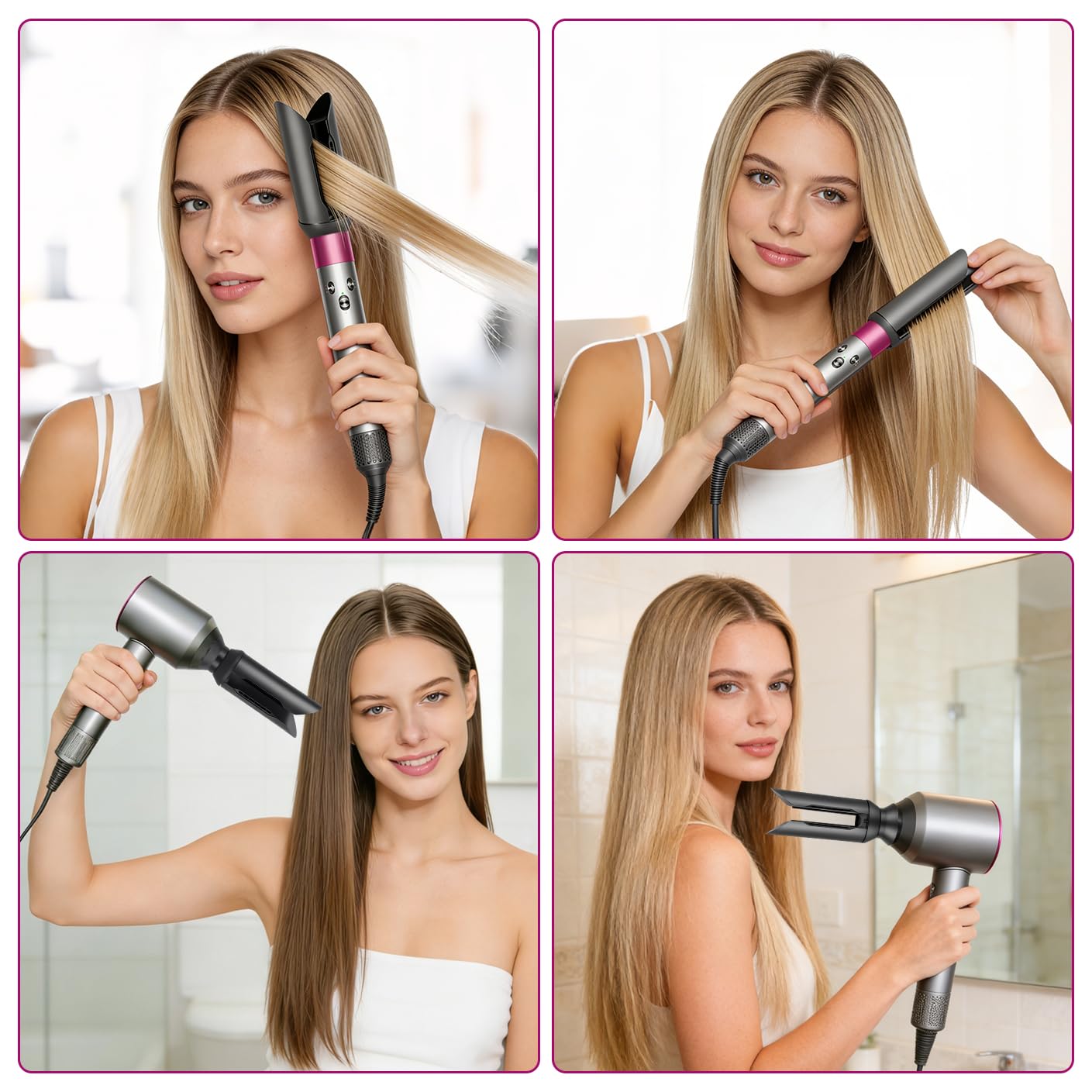Accessorio lisciante levigante per capelli per Dyson Airwrap HS01/HS05/HS08, parte di ricambio piastra per capelli per asciugacapelli Dyson, con adattatore