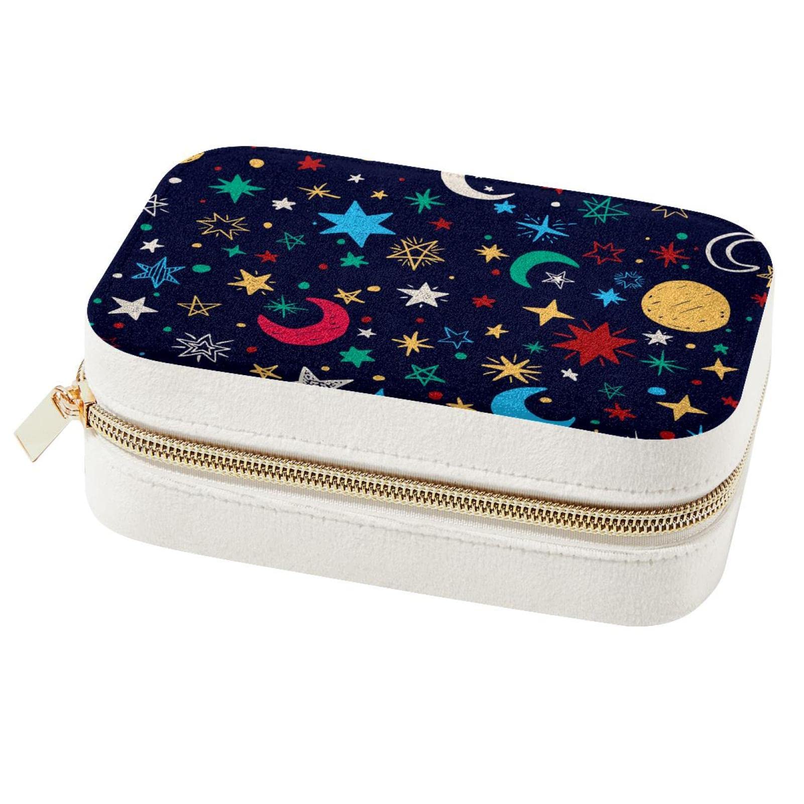 Boîte de rangement portable bijoux galaxie pour collier fille et femme