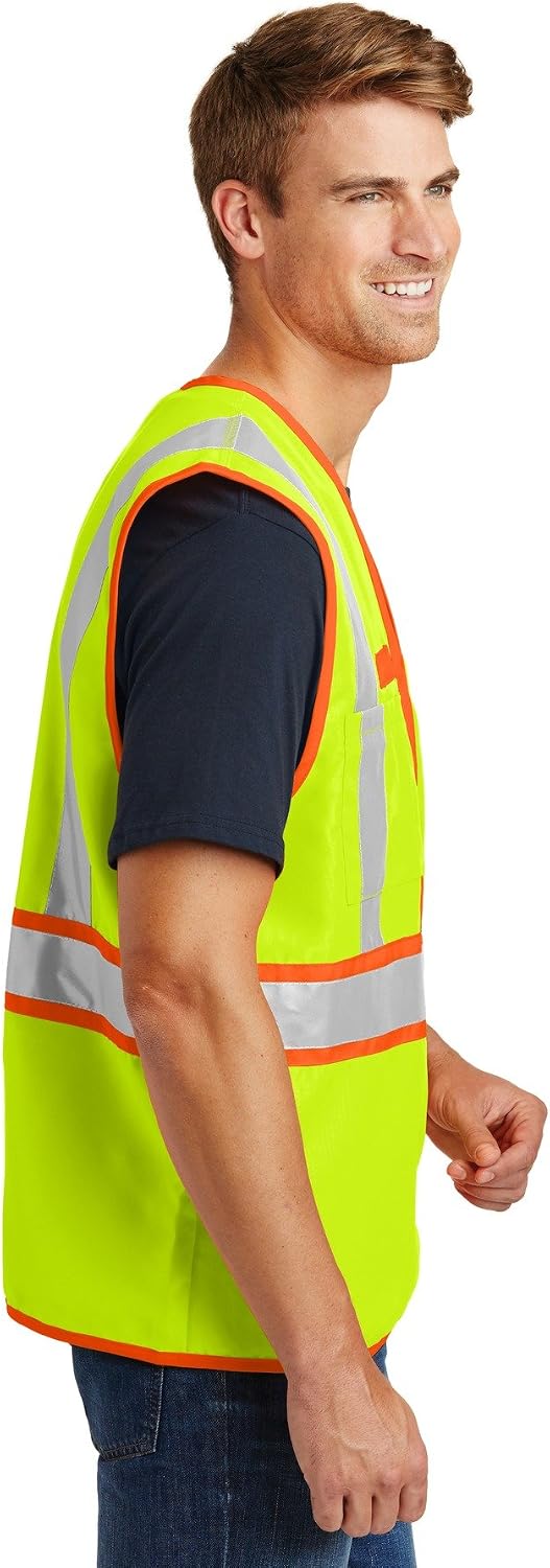 CornerStone Unisex ANSI 107 Class 2 Dual-Color Safety Vest | Reflective Gear for Men & Women, High Visibility Outerwear