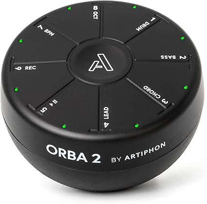 Orba 2 by Artiphon | Portable Electronic Multi-Instrument | Samples, Synth, Looper, and MIDI controller | iOS, Mac, Windows, PC, Bluetooth & USB