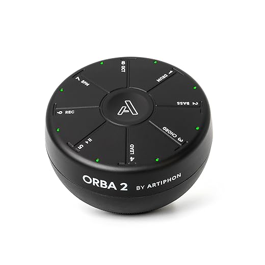 Orba 2 by Artiphon | Portable Electronic Multi-Instrument | Samples, Synth, Looper, and MIDI controller | iOS, Mac, Windows, PC, Bluetooth & USB