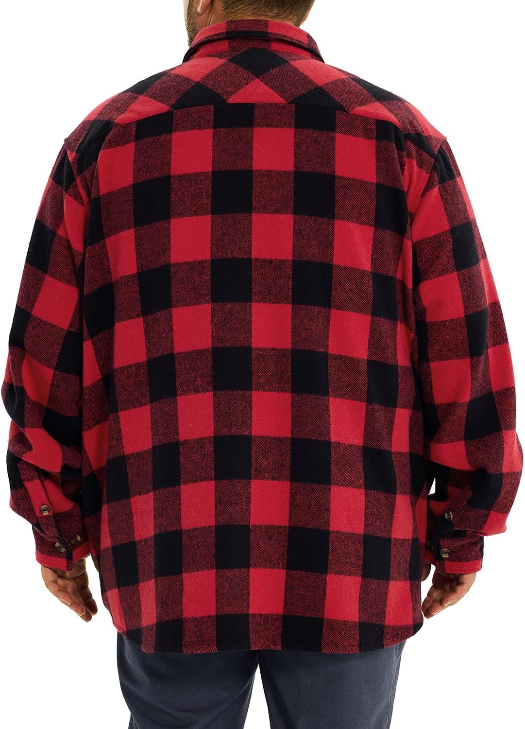 HOdo Big and Tall Mens Heavyweight Flannel Shirt 2XL- 6XL Button Down Shirt - Image 5