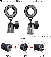 Vista 4 de Condenser Microphone Holder Standard Interface Thread Compatible with Stand Devices With 3/8 Conversion Nut Short Video Mic Clip Ferrule For