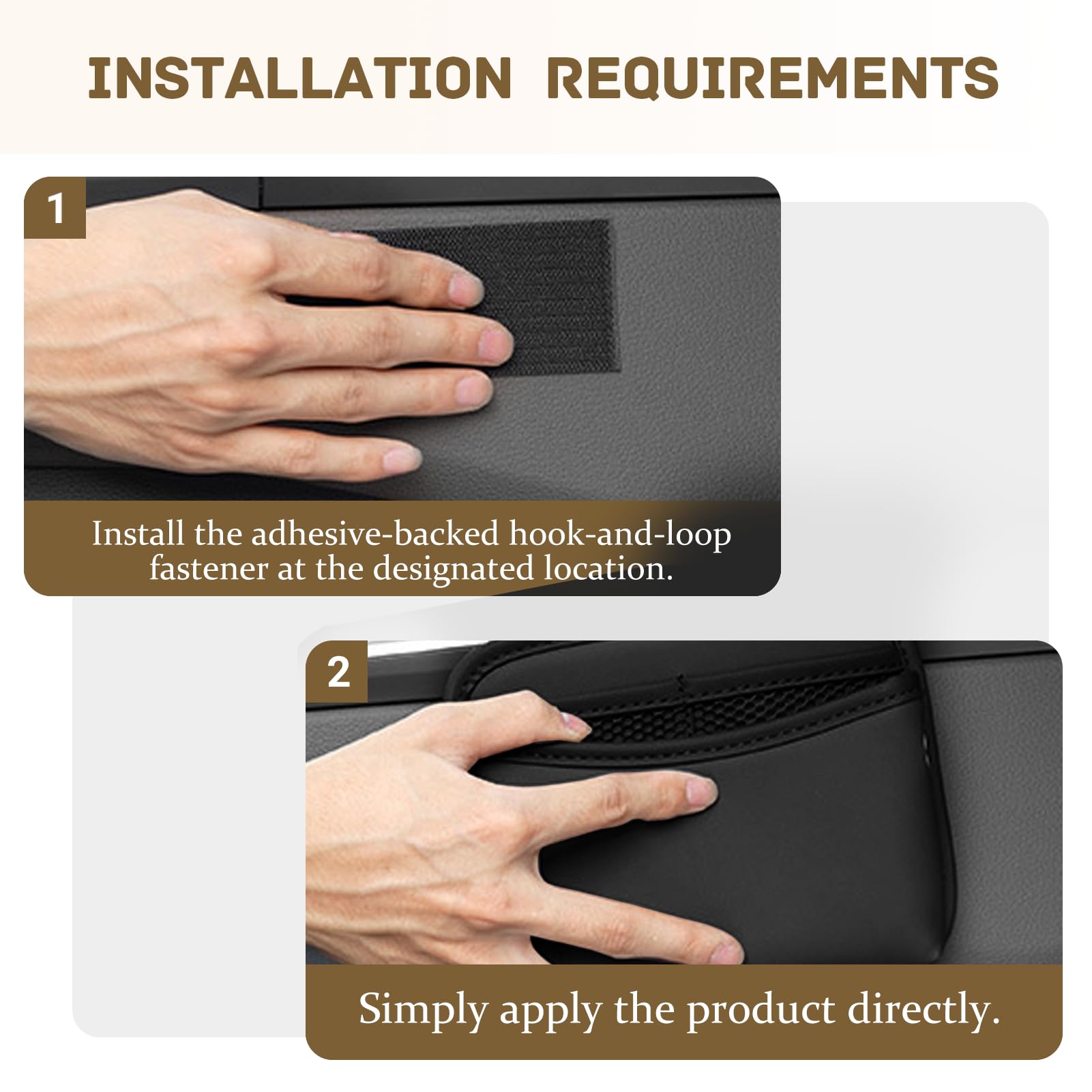 Organisateur de poche latérale de voiture,Mini-Organisateur en Cuir Organisateur Voiture Cuir PU, Pochette Latérale de Rangement pour Auto,pour Téléphone Clés Documents
