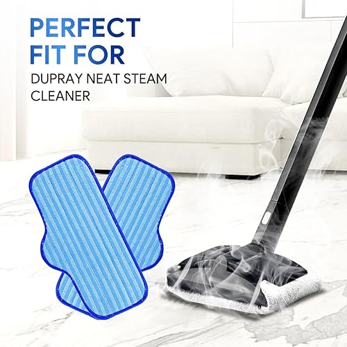 Miniatura 2 de Almohadillas de microfibra compatibles con el limpiador de vapor Dupray Neat  Almohadillas lavables para limpieza de pisos, almohadillas