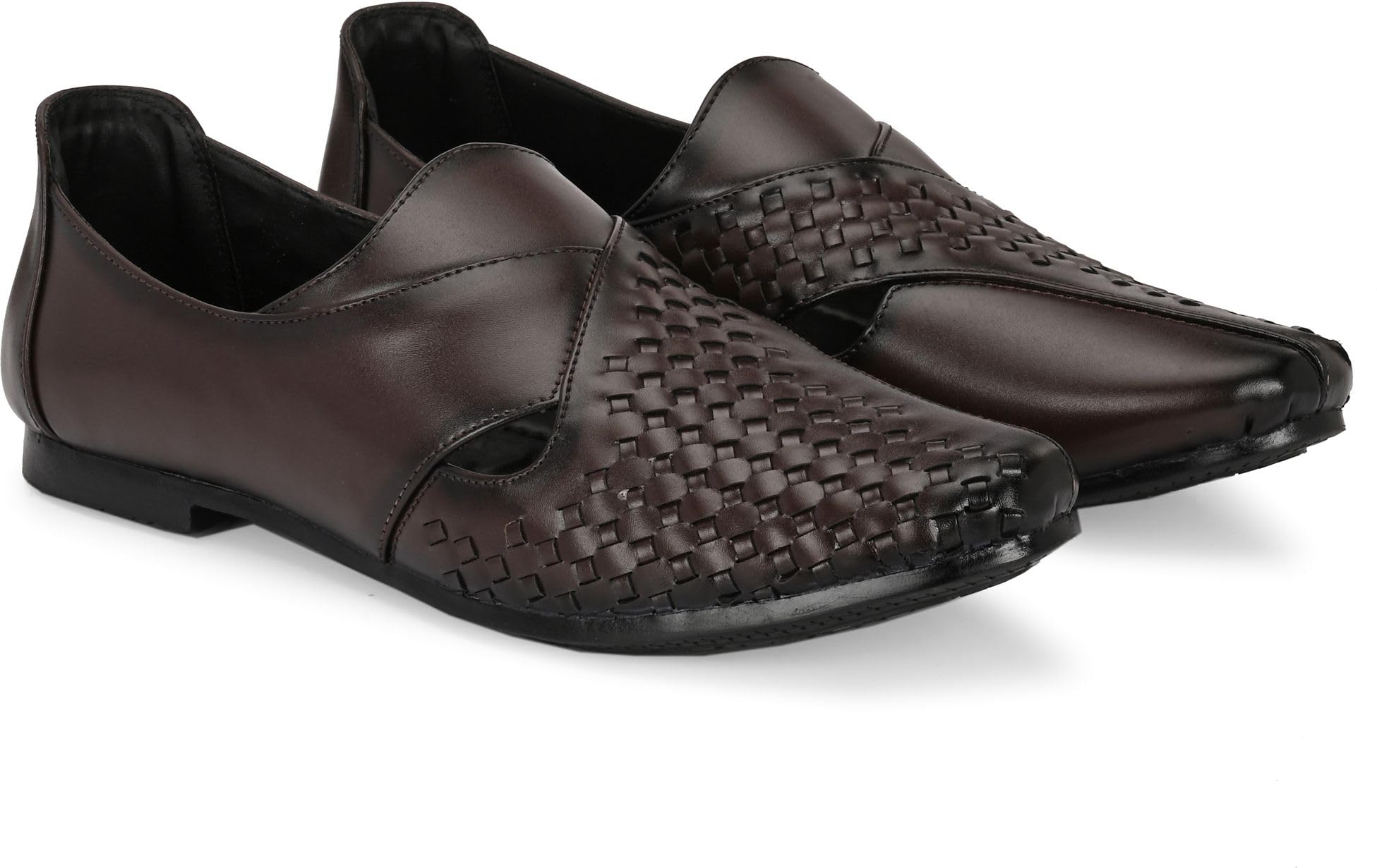 Stylish RAJAURI Ethnic Mojari for Men | PU Leather-image-10